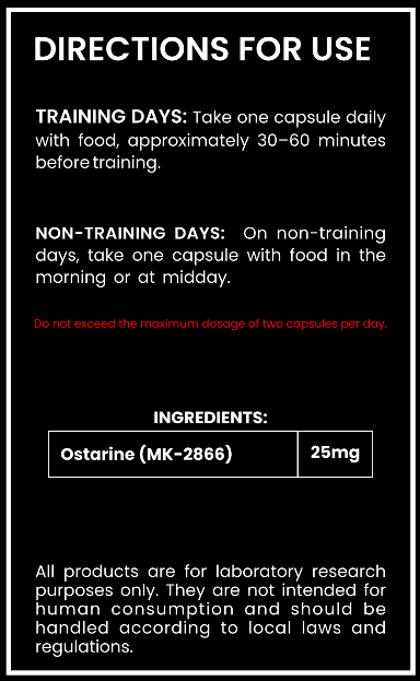Ostarine (MK-2866) 25mg Capsules – Lean Muscle & Fat Loss Research Compound