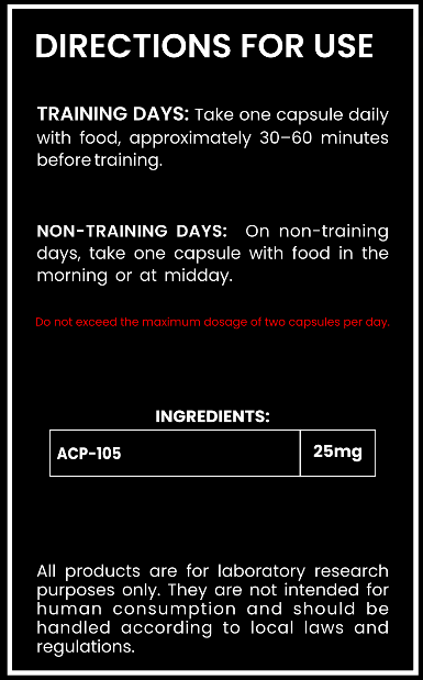 ACP-105 (Analine) Capsules 25mg – Advanced SARM for Lean Muscle & Fat Loss Research