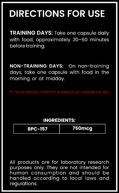 BPC-157 Peptide 750mcg – Laboratory Research for Recovery & Tissue Repair
