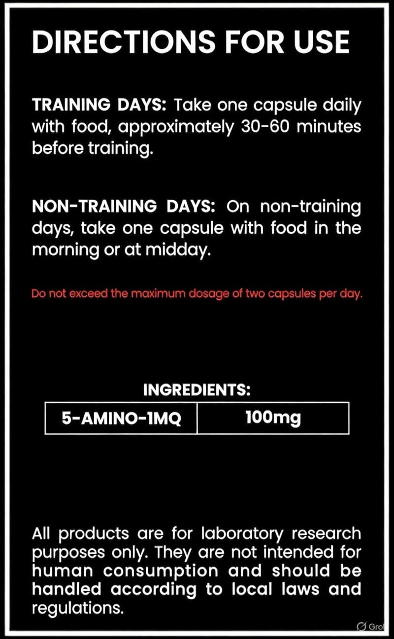 5-AMINO-1MQ 100mg Capsules – Cellular Metabolism & Metabolic Research