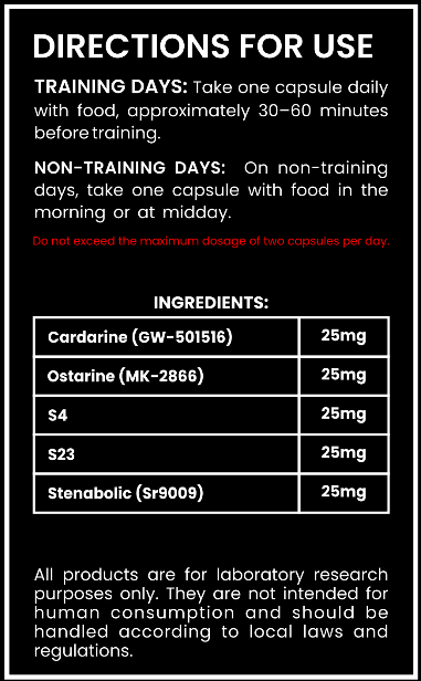 Advanced Cutting Stack – Cardarine, Ostarine, S4, S23 & Stenabolic 125mg Capsules