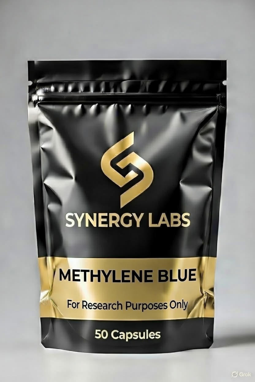 Methylene Blue 50mg Capsules – Lab-Grade Cellular & Mitochondrial Research