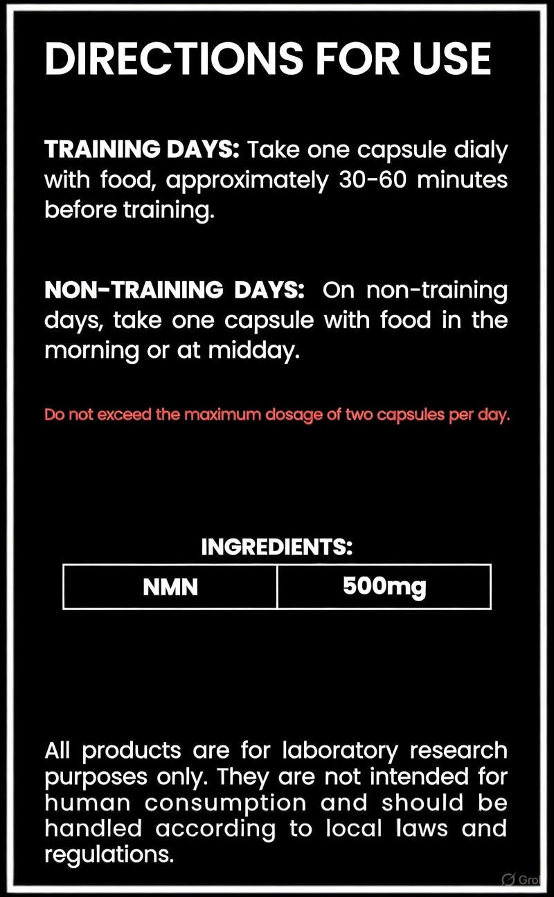 NMN 500mg Capsules – Lab-Grade Cellular Energy & Longevity Research