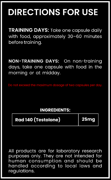 RAD-140 (Testolone) 25mg Capsules – Muscle, Strength & Recovery Research