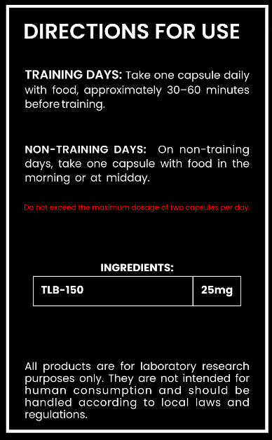 TLB-150 (RAD-150 Benzoate) Capsules 25mg – Esterified SARM for Lean Mass & Strength Research