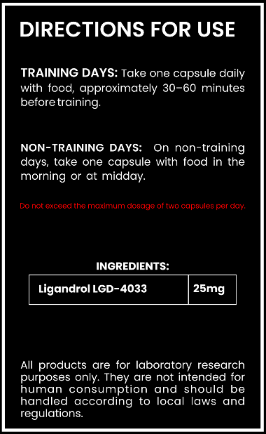 LGD-4033 (Ligandrol) 25mg Capsules – Muscle Growth & Recovery Research