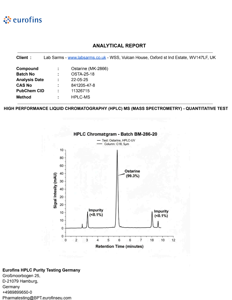 Ostarine (MK-2866) Powder 2g – Lab-Grade SARM for Muscle Preservation & Fat Metabolism Research