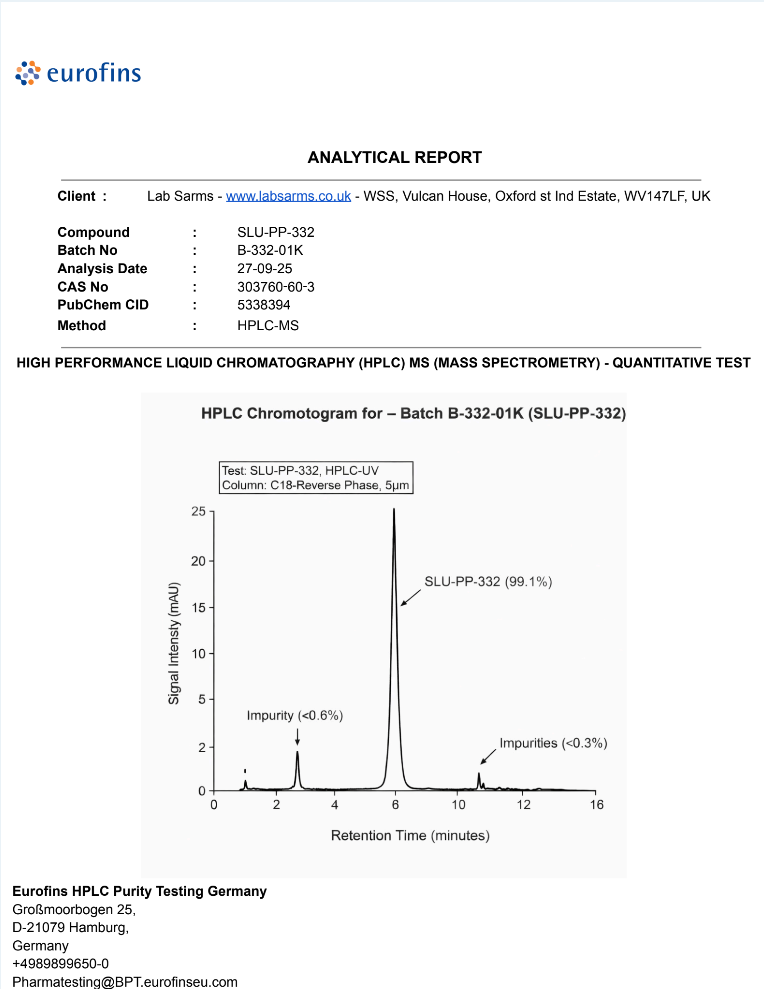SLU‑PP‑332 Peptide 1000mcg – Research for Tissue Recovery & Regeneration