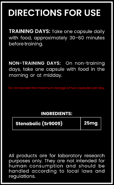 Stenabolic (SR9009) 25mg Capsules – Endurance & Fat Loss Research Compound