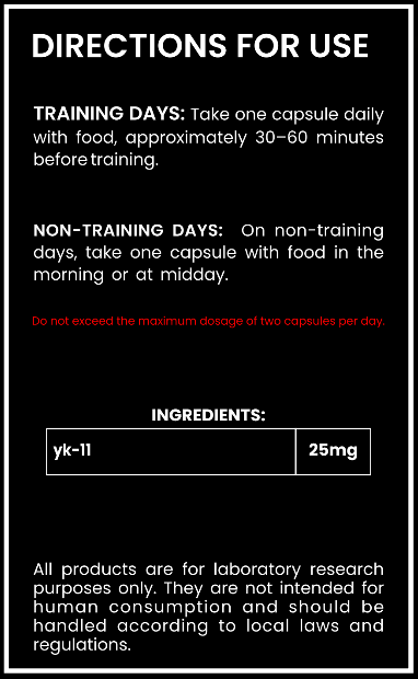 YK-11 SARM 25mg Capsules – Advanced Muscle Growth & Strength Research Compound