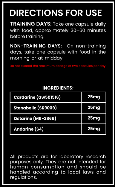 Ultimate Shred Stack – Cardarine, Stenabolic, Ostarine & S4 100mg Capsules